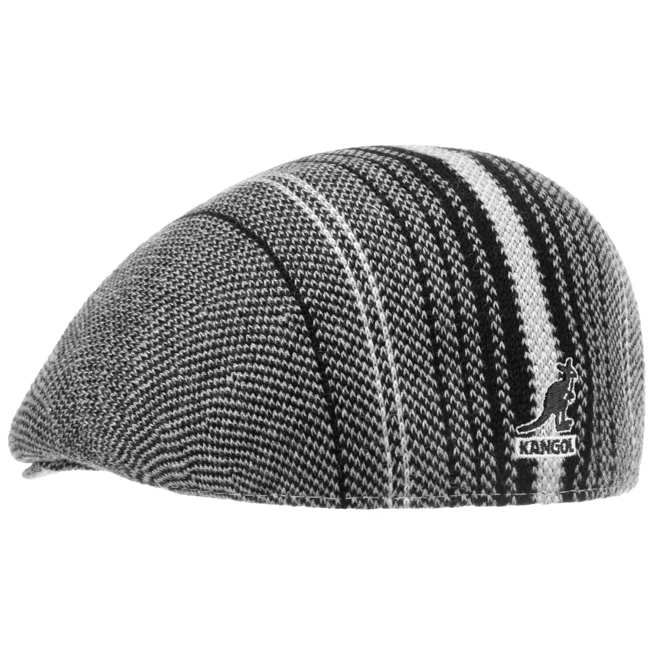 Birds Eye Stripe Flat Cap by Kangol