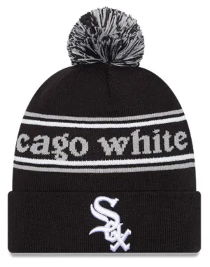 Chicago White Sox Black New Era Marquee Cuffed Knit Hat with Pom