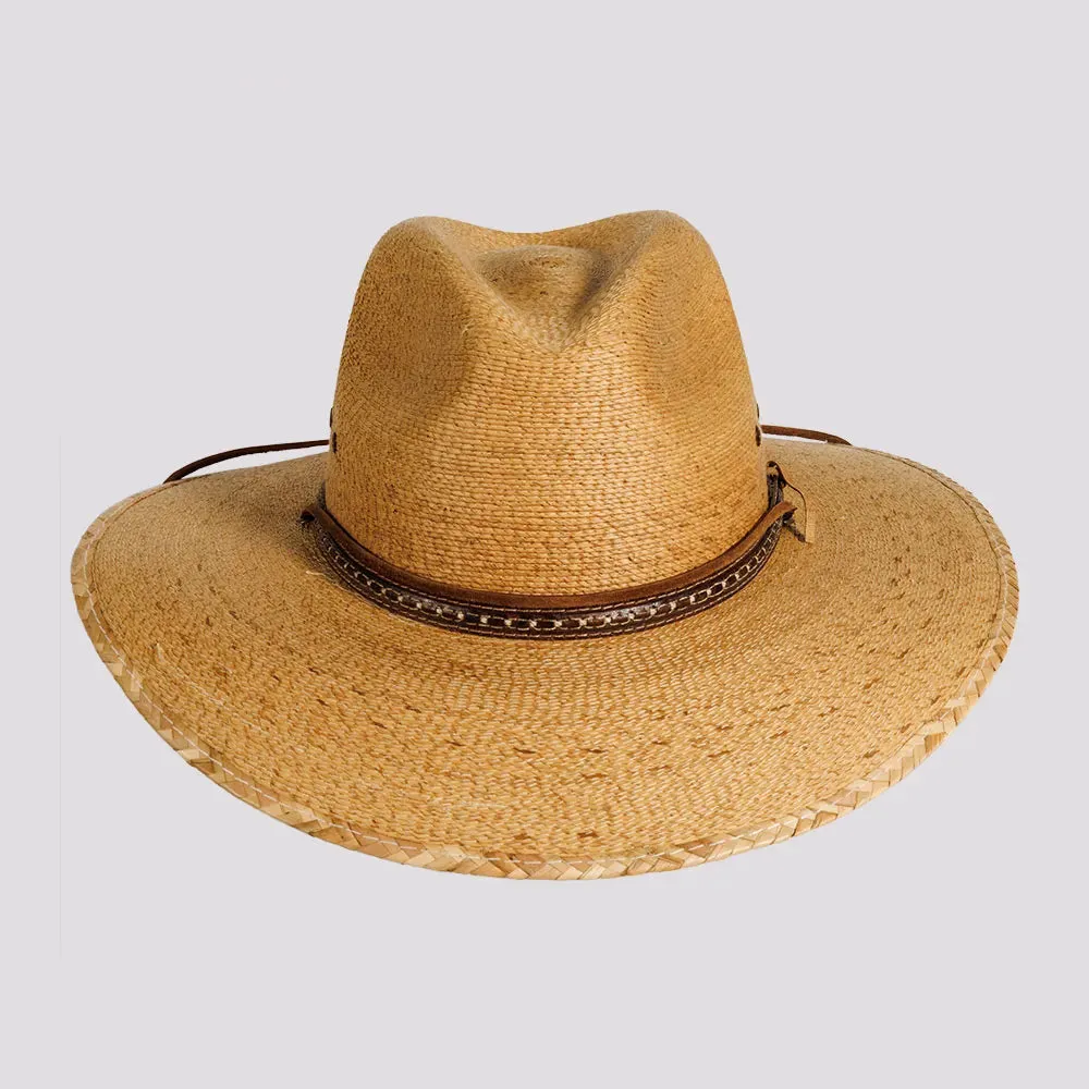 Falcon | Womens Fine Mexican Palm Wide Brim Straw Sun Hat