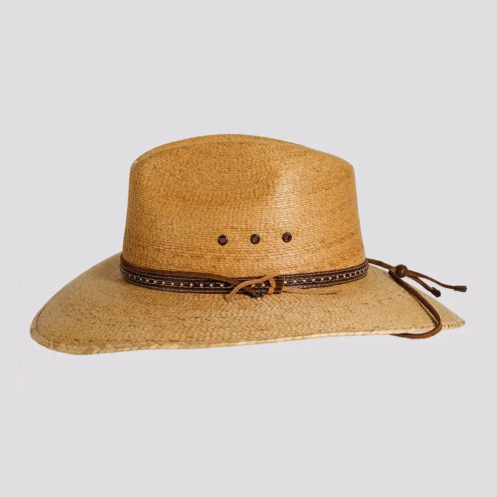 Falcon | Womens Fine Mexican Palm Wide Brim Straw Sun Hat