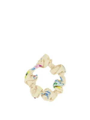 Ganni Printed Ruched Scrunchie