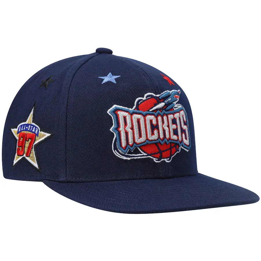 Houston Rockets NBA 97 Top Star HWC Navy Mitchell & Ness Snapback Hat