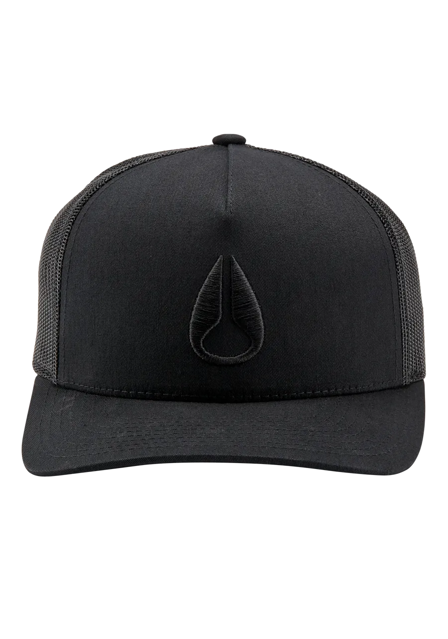 Iconed Trucker Hat - Black / Black