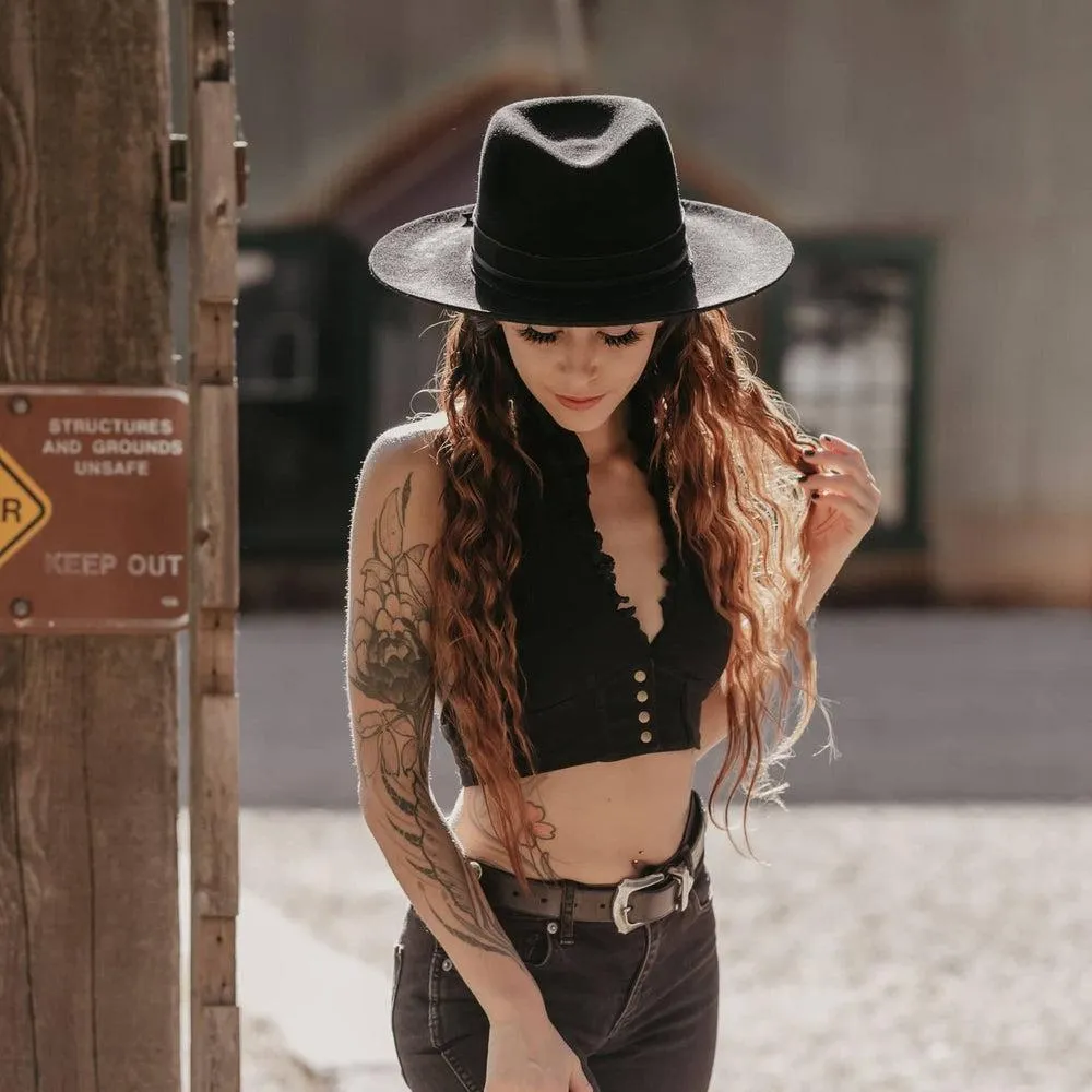 Jawa | Womens Wide Brim Felt Fedora Hat