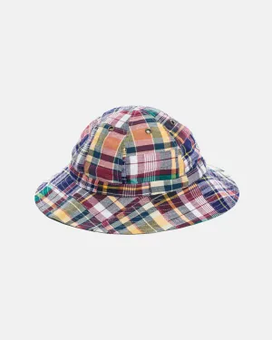 J.PRESS x QUAKER MARINE PATCHWORK MADRAS SAILING HAT