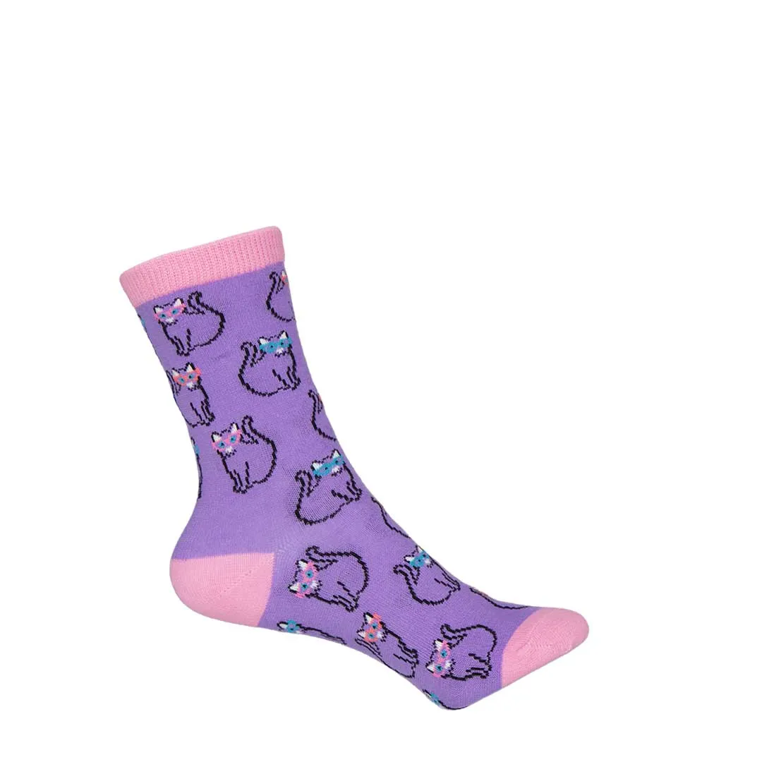 K.Bell - Girls' 8 Pack Mystical Crew Socks (KSGF23H003-08 GYAST)