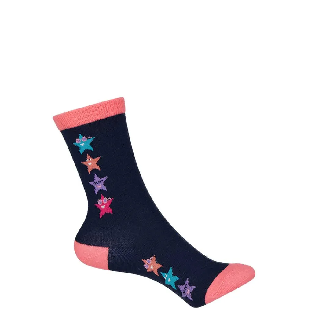 K.Bell - Girls' 8 Pack Mystical Crew Socks (KSGF23H003-08 GYAST)