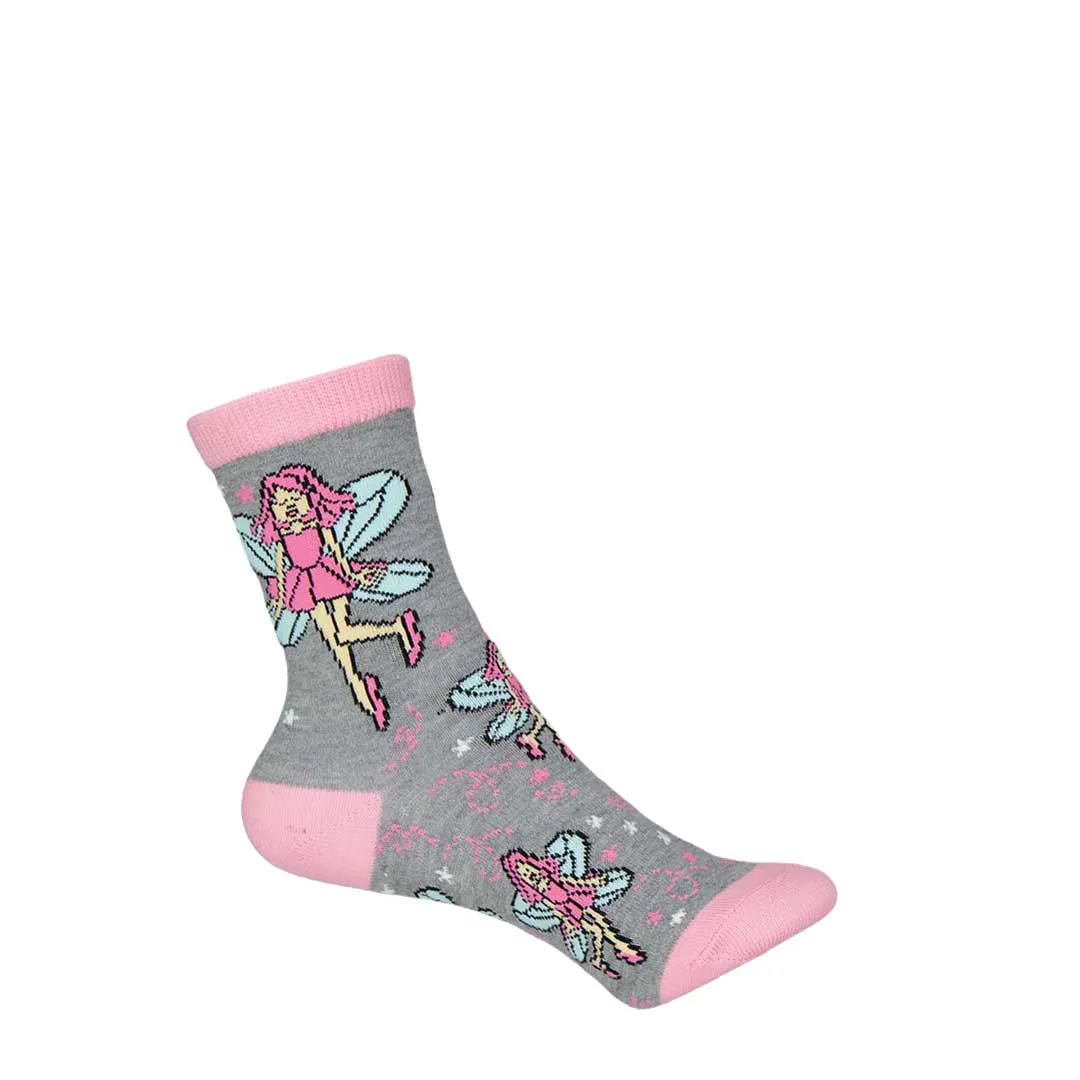 K.Bell - Girls' 8 Pack Mystical Crew Socks (KSGF23H003-08 GYAST)
