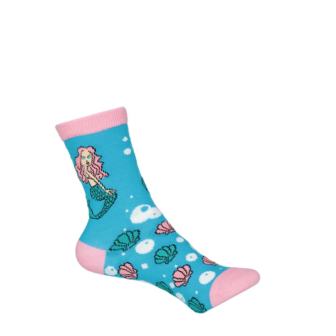 K.Bell - Girls' 8 Pack Mystical Crew Socks (KSGF23H003-08 GYAST)