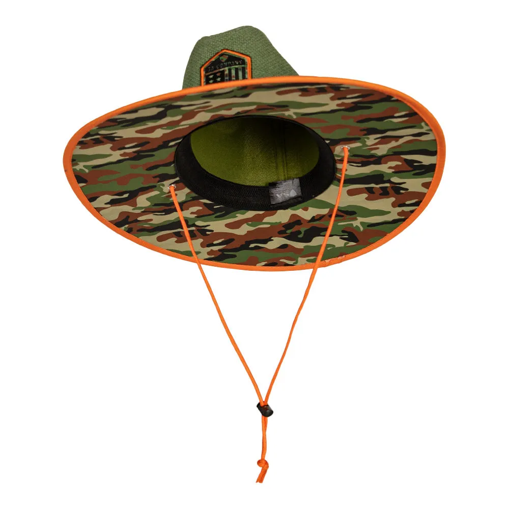 Keys Straw Hat | Basic Military Camo | Olive