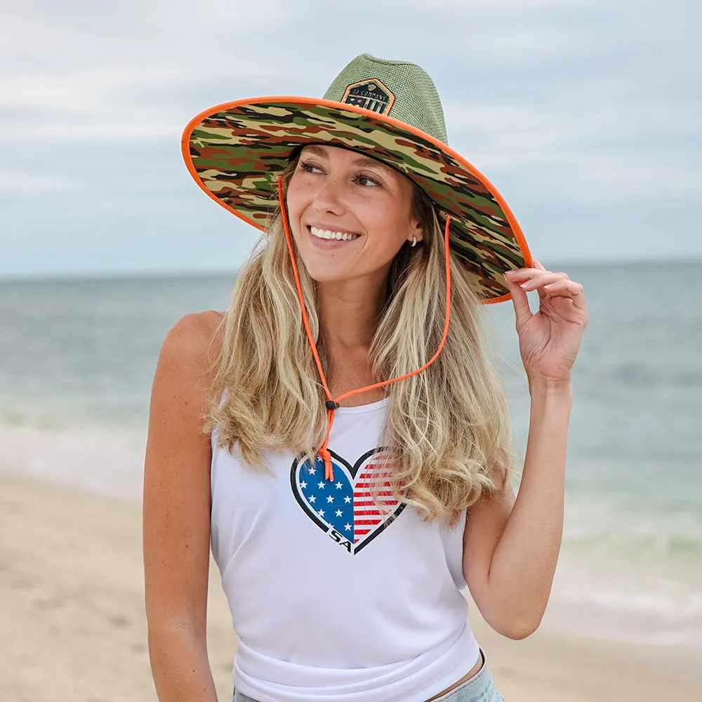 Keys Straw Hat | Basic Military Camo | Olive