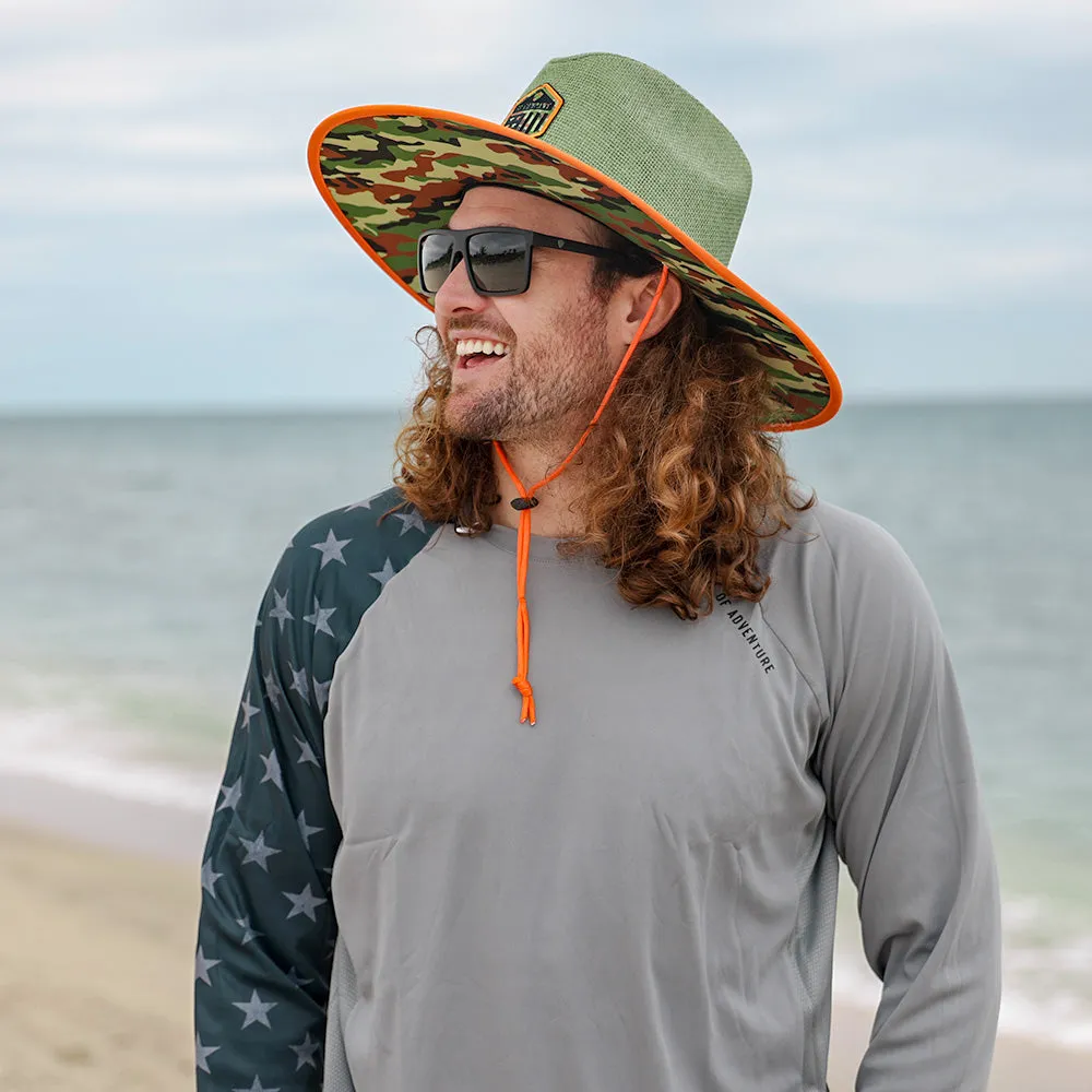 Keys Straw Hat | Basic Military Camo | Olive