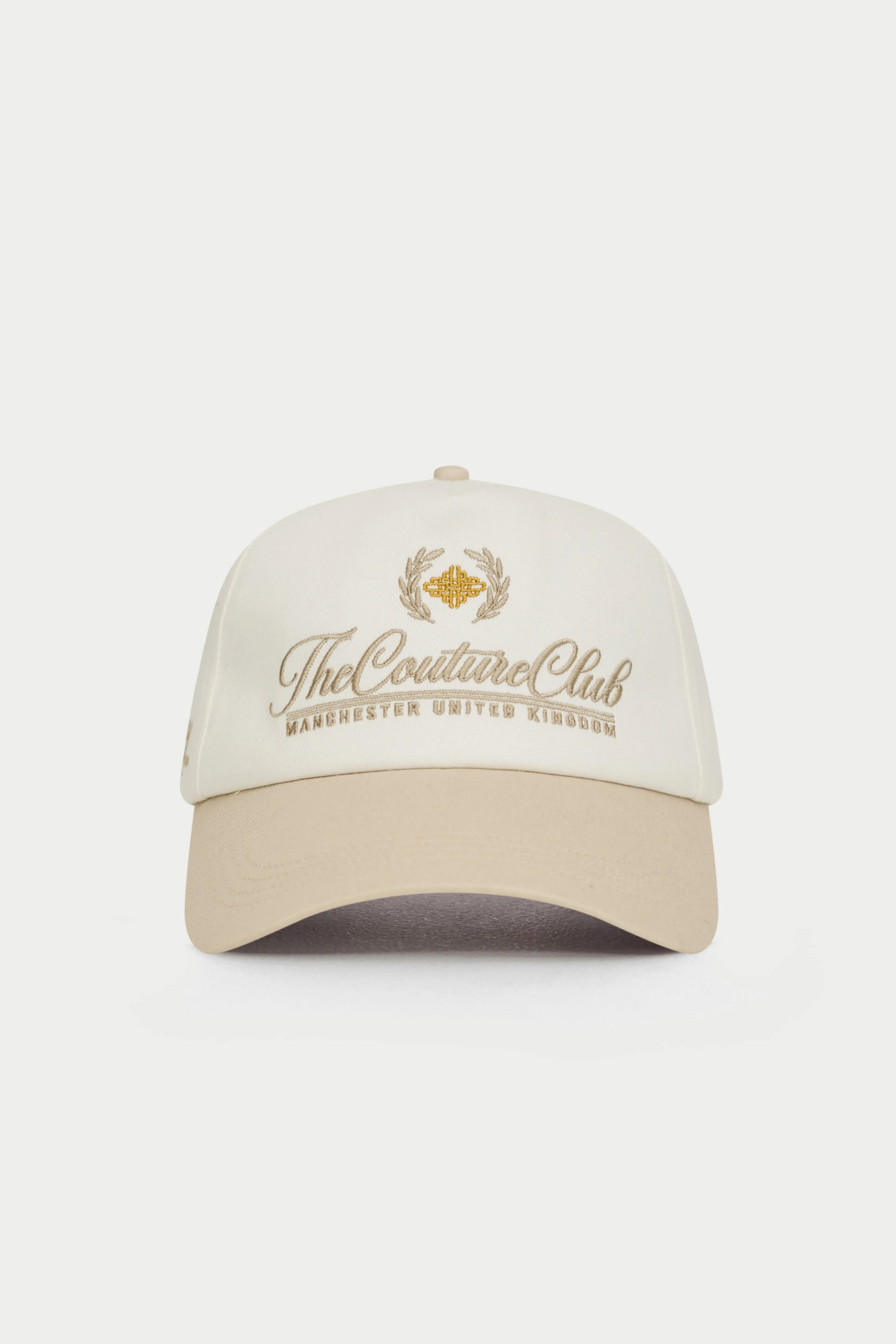 LAUREL EMBROIDERY CAP - BEIGE