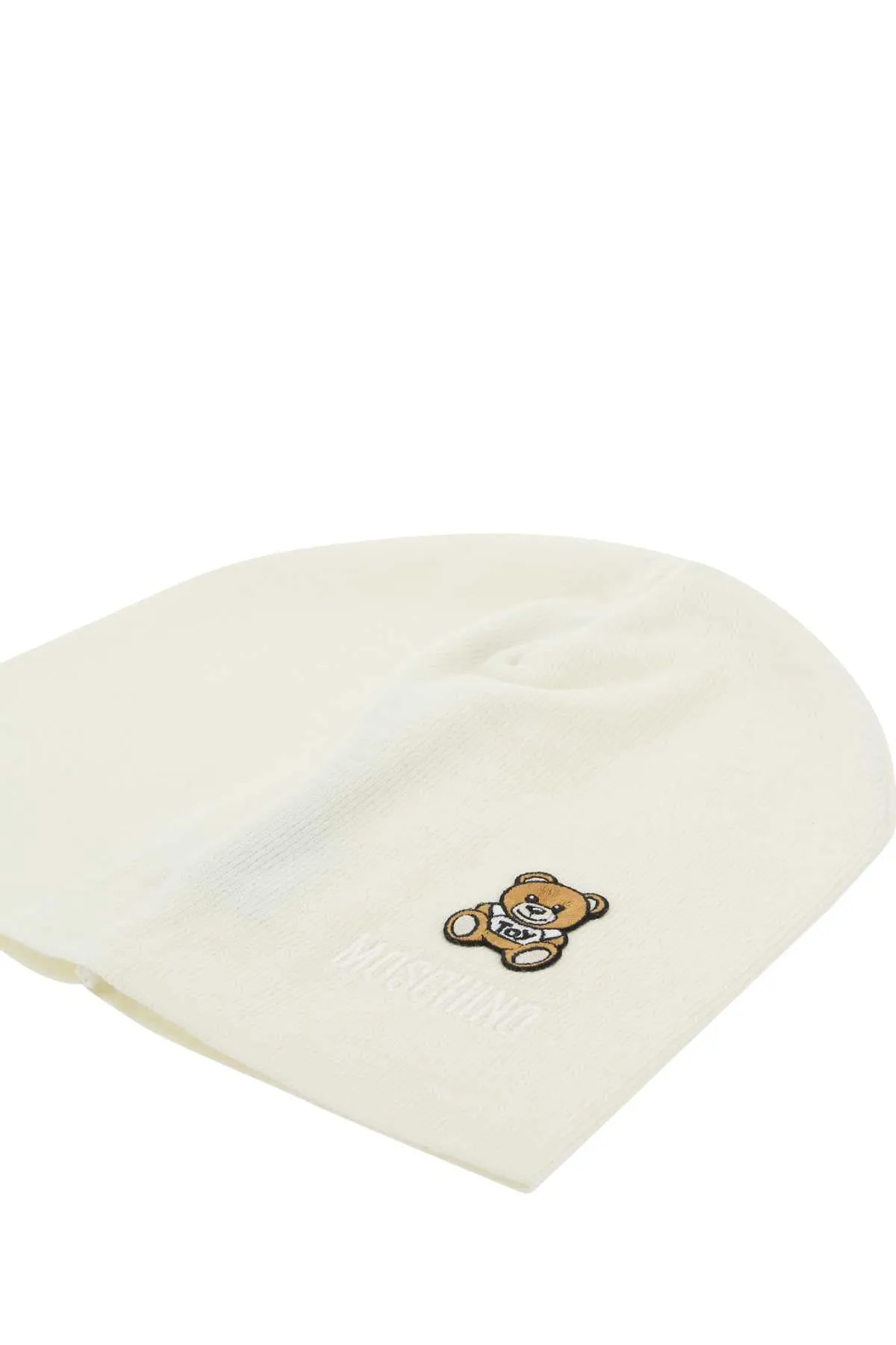 Moschino Logo Embroidered Knitted Beanie