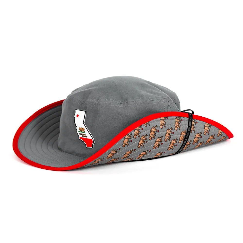 Performance Bucket Hat | California State | Grey