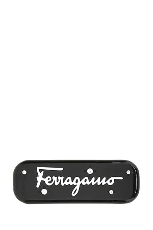 Salvatore Ferragamo Logo Printed Hair Clip