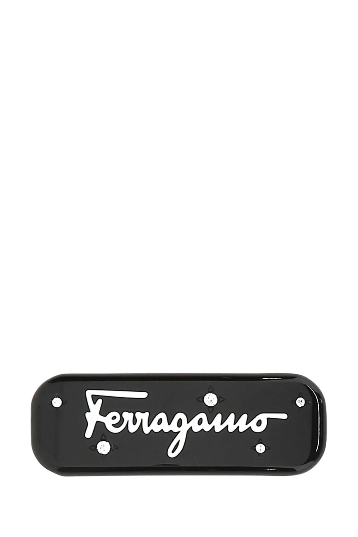 Salvatore Ferragamo Logo Printed Hair Clip