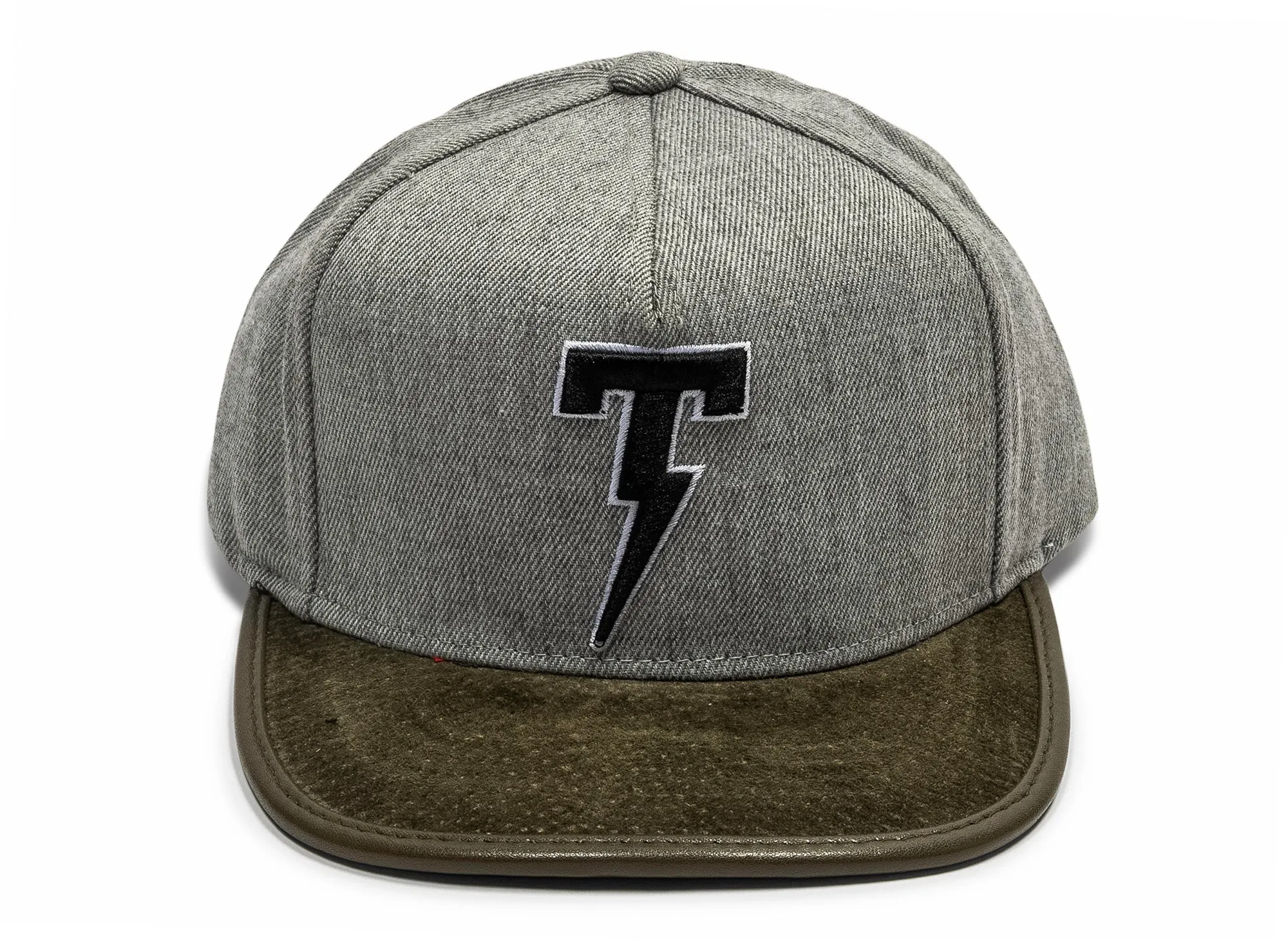 Tackma T Logo Strapback Hat in Grey xld