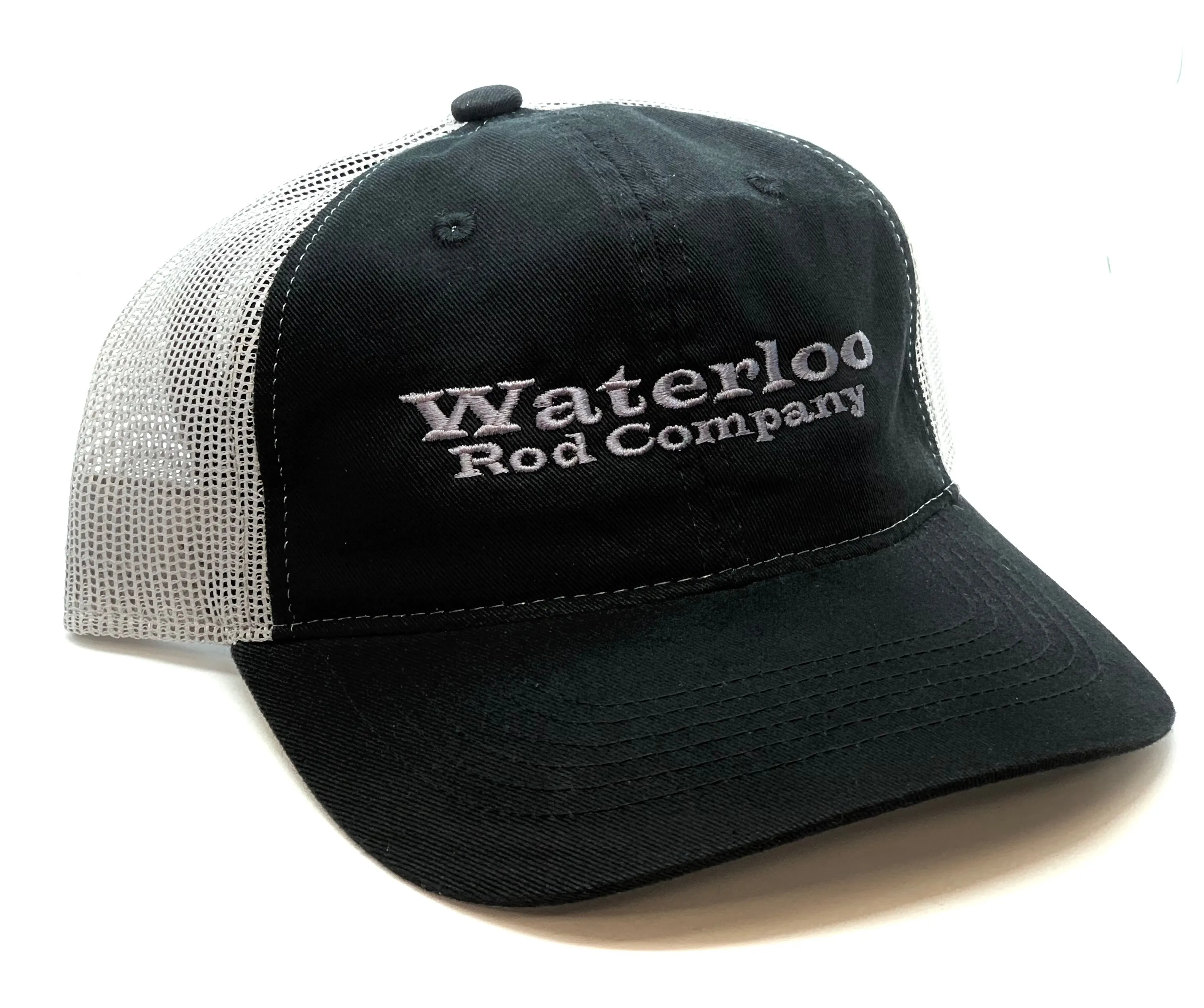 Waterloo Black and Charcoal Unstructured Cap - Charcoal Original Logo