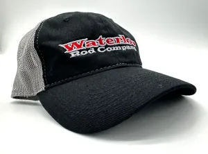 Waterloo Black and Charcoal Unstructured Cap - Red/Charcoal Original Logo