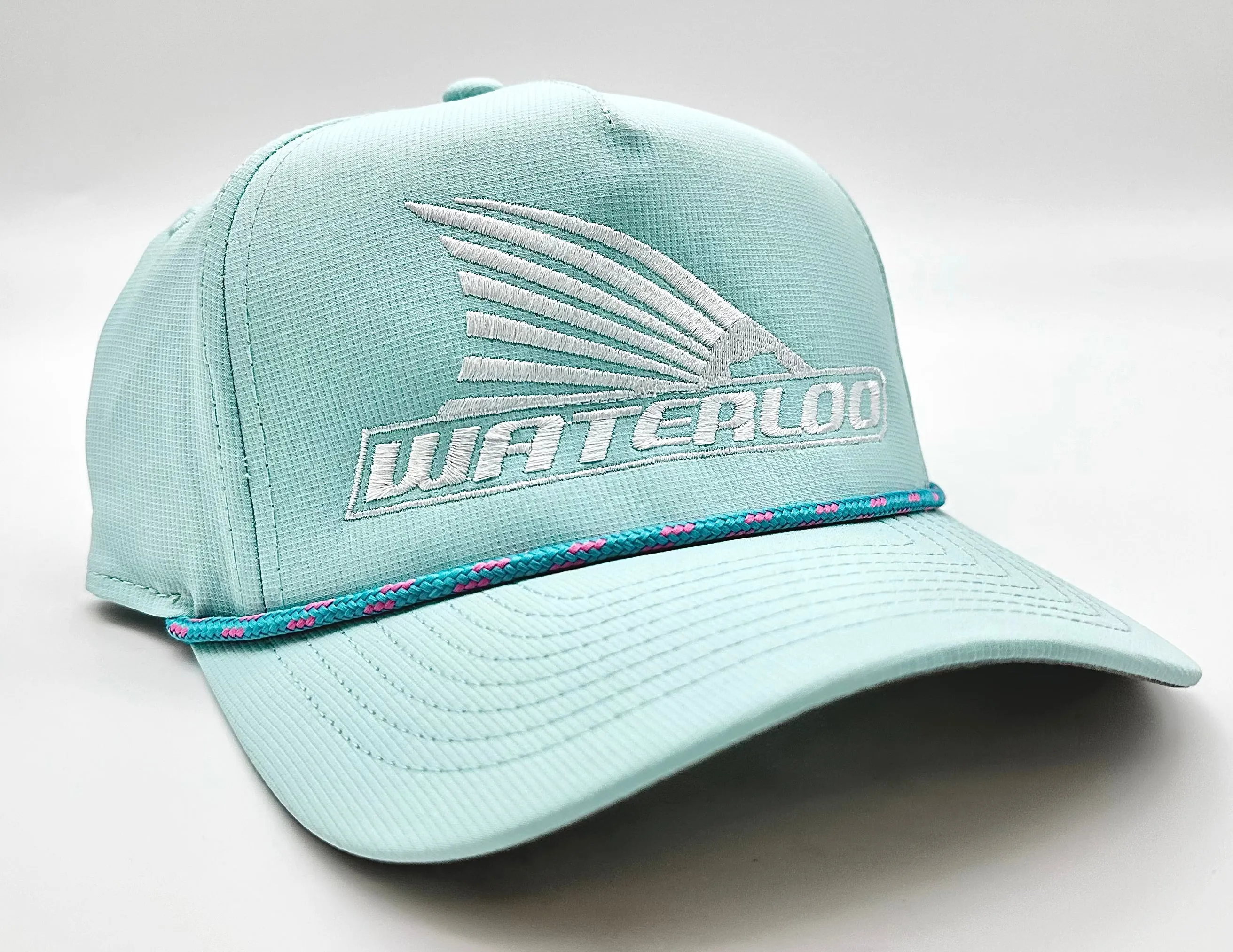 Waterloo Ladies Mint with Multi-Colored Rope Cap - White Tails Up Logo
