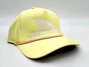 Waterloo Ladies Sunbeam Yellow with Multi-Colored Rope Cap - White Tails Up Logo