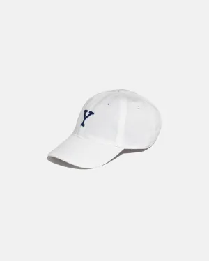 YALE UNIVERSITY NEEDLEPOINT HAT - WHITE